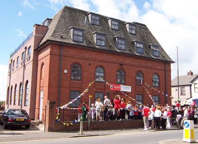 the refurbished building